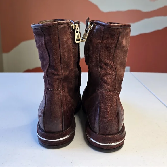 A.S.98 Leather Traver Military Boots Burgundy Women's 7.5-8 Euro 38 - Picture 3 of 12